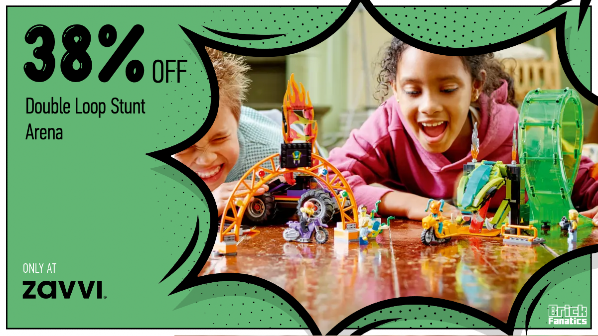 Enjoy a thrilling 38% off LEGO City 60339 Double Loop Stunt Arena